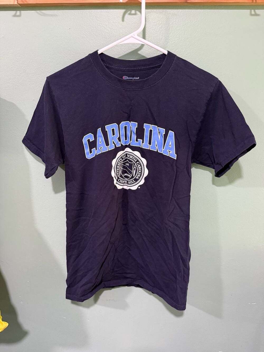 Champion University of North Carolina Tar Heels T-Shirt Size S Navy